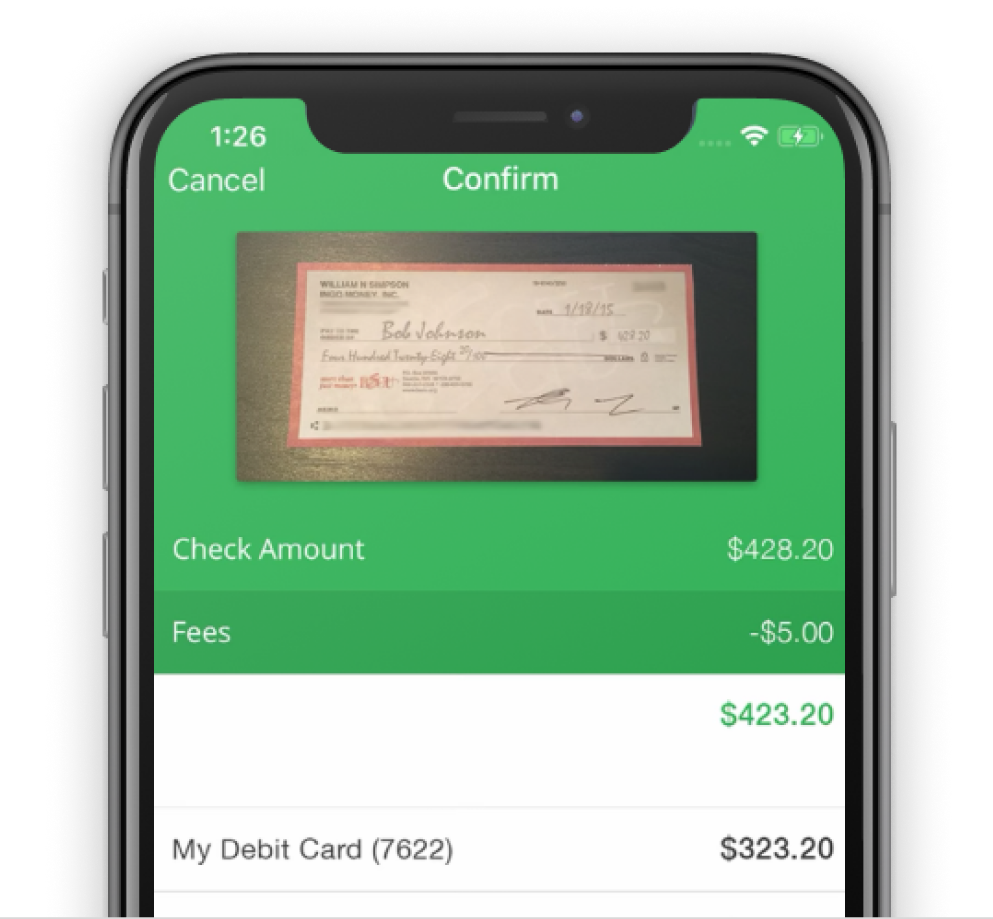 Cash checks using the Ingo® Money App