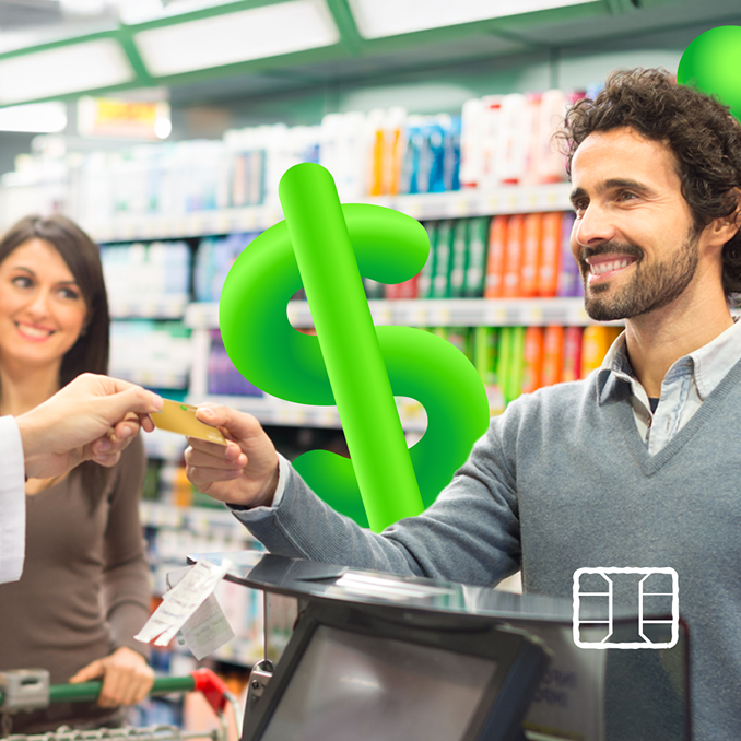 Man giving greendot card