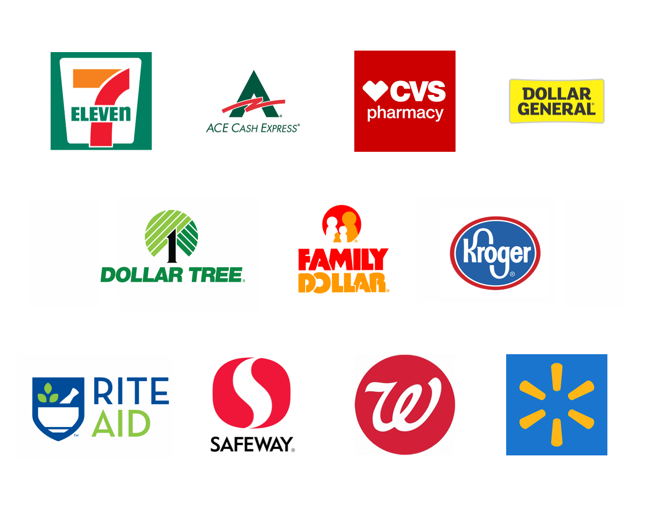 Retailer logos