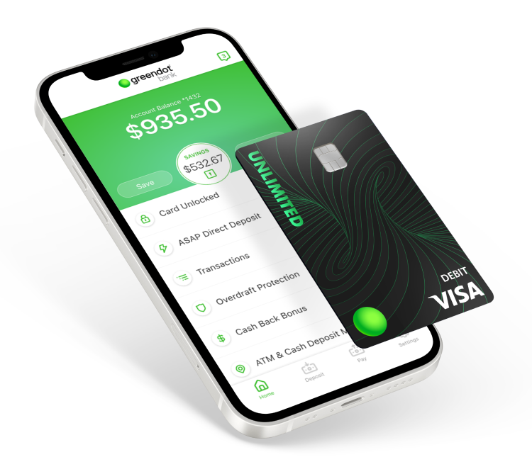 Mobile app with visa card